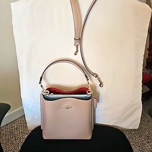 Coach pebble Grain taupe crossbody bag